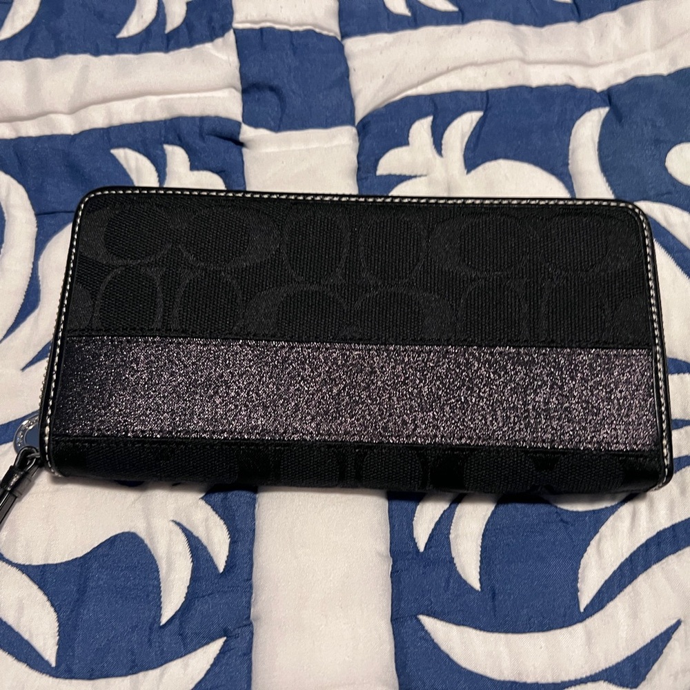 Coach Black and Silver Wallet